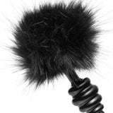 Black Bunny Tail Anal Plug XR Brands Tailz