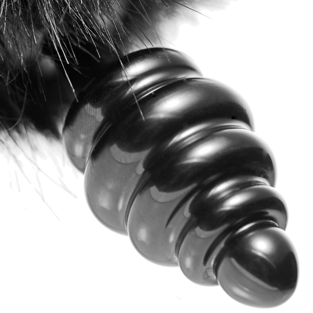 Black Bunny Tail Anal Plug XR Brands Tailz