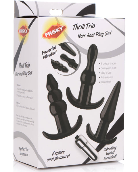 Thrill Trio Anal Plug Set - Black XR Brands Frisky