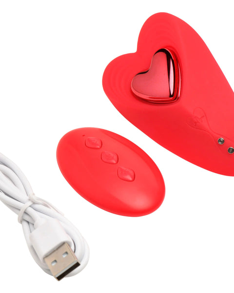 Love Connection Silicone Panty Vibe With Remote Control - Red XR Brands Frisky