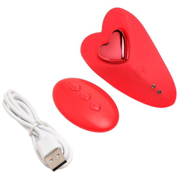 Love Connection Silicone Panty Vibe With Remote Control - Red XR Brands Frisky