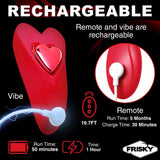 Love Connection Silicone Panty Vibe With Remote Control - Red XR Brands Frisky