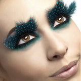 Large Aqua Dots Feather Eyelashes Fever Lingerie