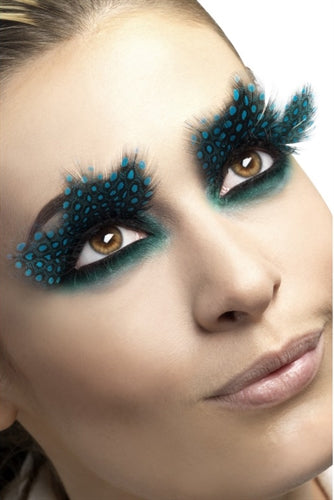 Large Aqua Dots Feather Eyelashes Fever Lingerie