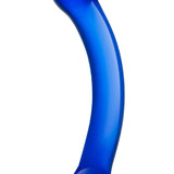 6 Inch Curved G-Spot Blue Glass Dildo Glas