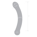 6 Inch Curved G-Spot Blue Glass Dildo Glas