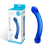 6 Inch Curved G-Spot Blue Glass Dildo Glas