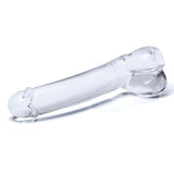 7 Inch Realistic Curved Glass G-Spot Dildo - Clear Glas