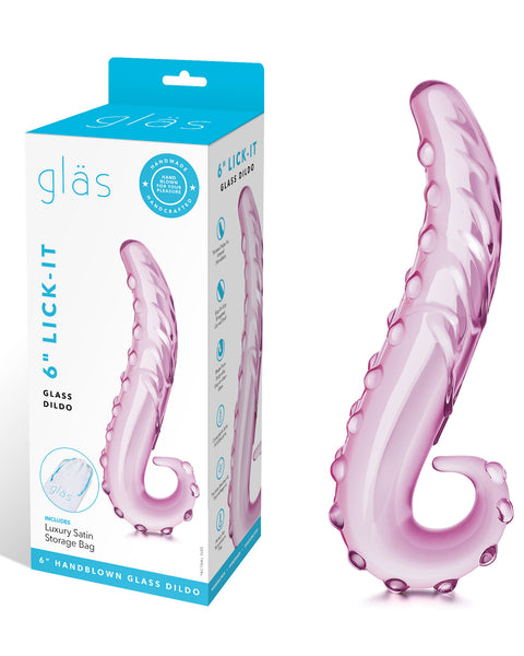 6 Inch Lick-It Glass Dildo Glas