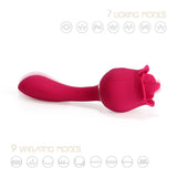 Rhea - the Rose Clit Licking Tongue Vibrator and G Spot Massager - Pink Honey Play Box