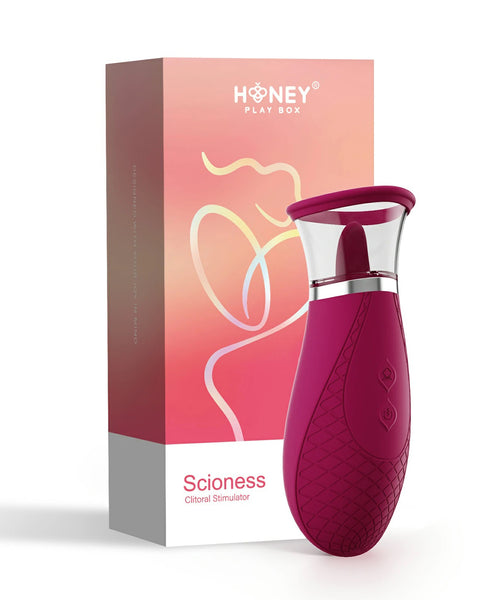 Scioness - Sucking and Licking Clitoral Stimulator - Wine Purple Honey Play Box