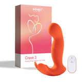 Crave 3 - G-Spot and Clit Vibrator - Orange Honey Play Box