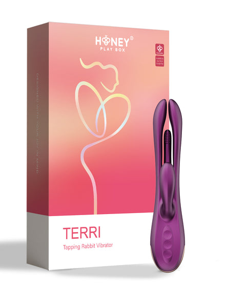 Terri - App Controlled Tapping Rabbit Vibrator -  Purple Honey Play Box