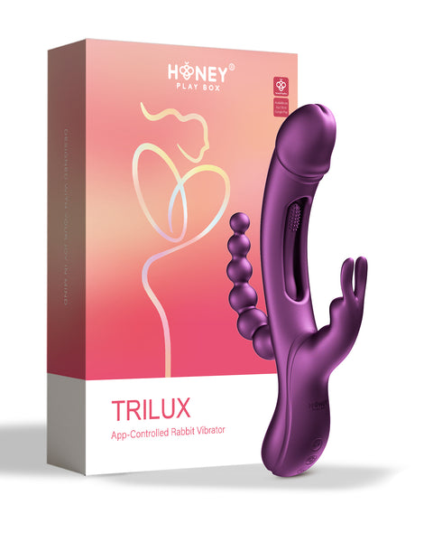 Trilux - App Controlled Rabbit Vibrator - Purple Honey Play Box