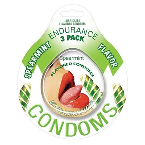 Endurance Condoms - Spearmint - 3 Pack Hott Products