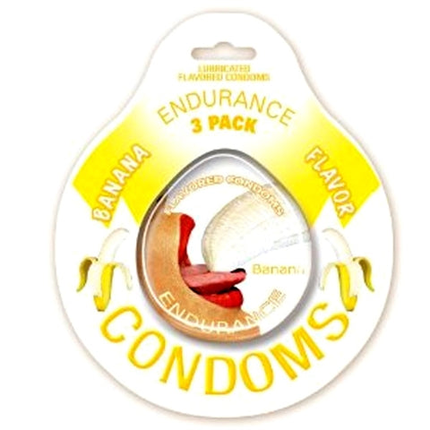 Endurance Condoms - Banana - 3 Pack Hott Products