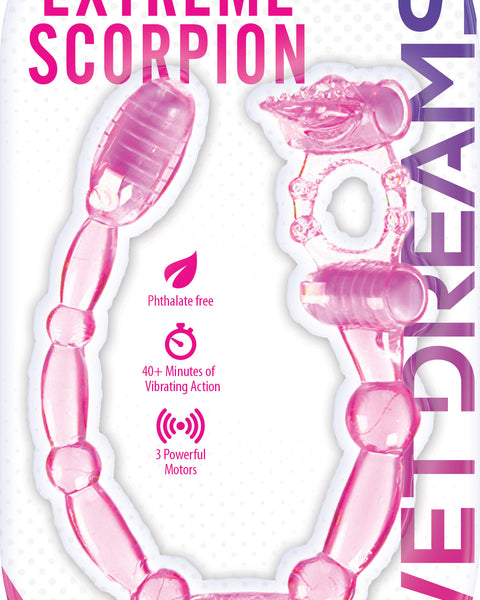 Super Xtreme Vibe Scorpion With Dual Stinger Anal Vibe - Magenta Hott Products