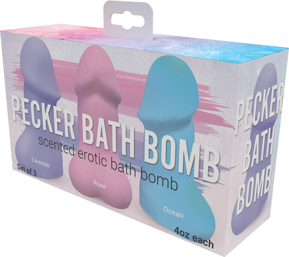 Pecker Bath Bombs 3 Pk Hott Products