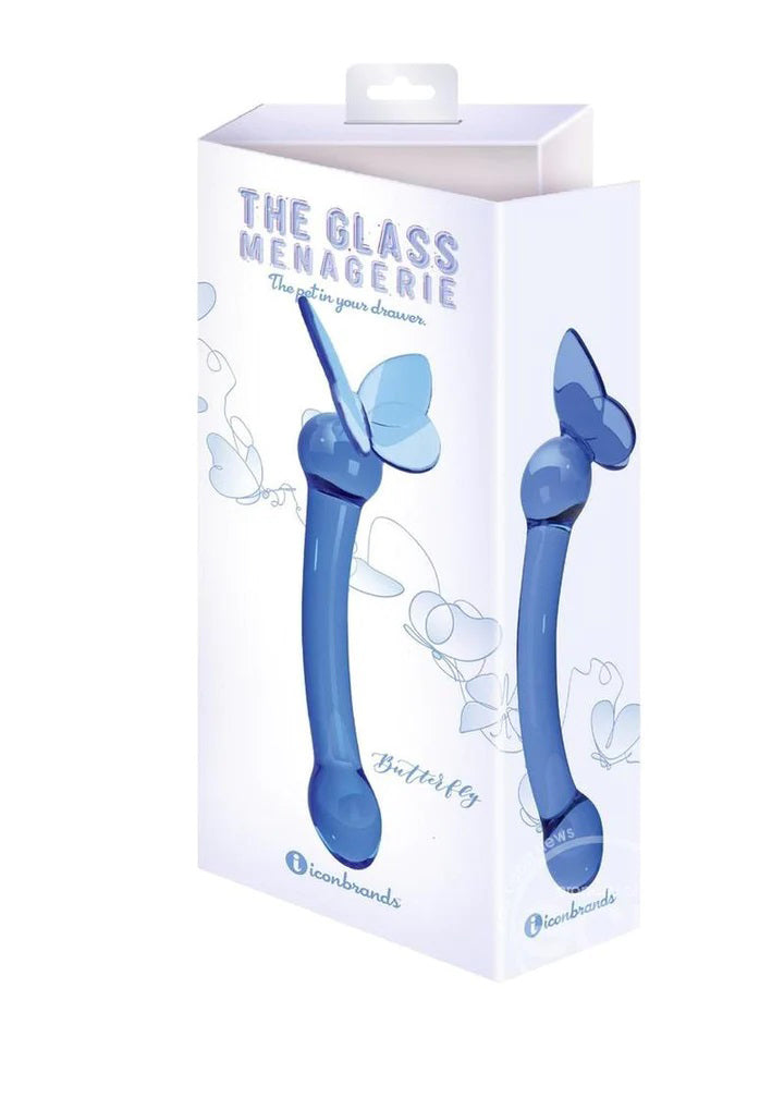 Glass Menagerie - Butterfly Glass G-Spot - Dark Blue Icon Brands