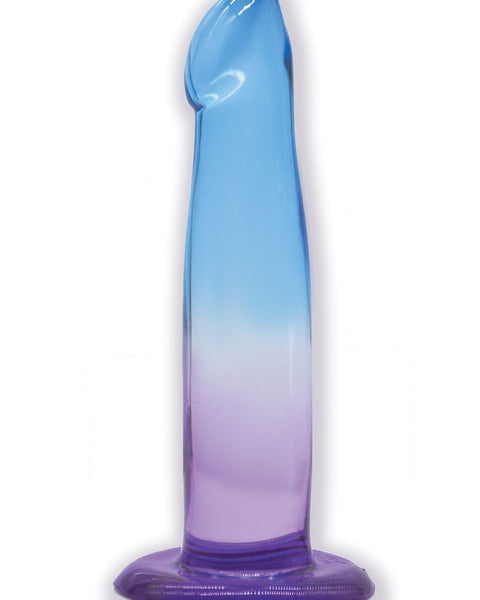 Shades, 6.25" G-Spot Jelly Tpr Gradient Dong - Blue and Purple Icon Brands