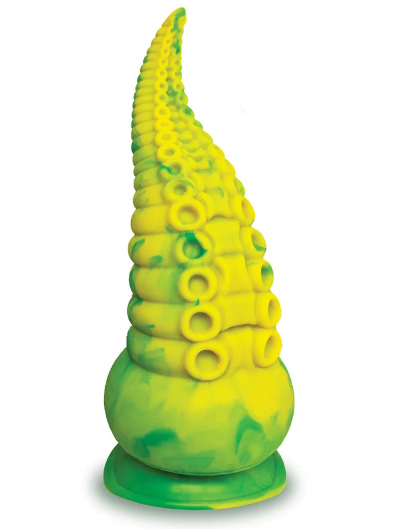 Alien Nation Octopod Silicone Rechargeable  Vibrating Creature Dildo - Yellow and Green Icon Brands