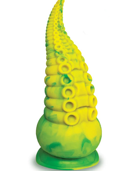 Alien Nation Octopod Silicone Rechargeable  Vibrating Creature Dildo - Yellow and Green Icon Brands