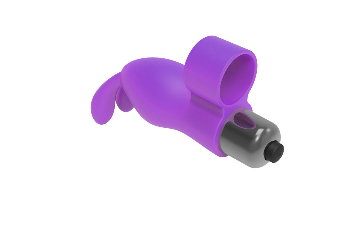 The 9's Flirt Finger Bunny Finger Vibrator - Purple Icon Brands