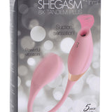 Shegasm 8x Tandem Plus Silicone Suction Clit  Stimulator and Egg XR Brands inmi