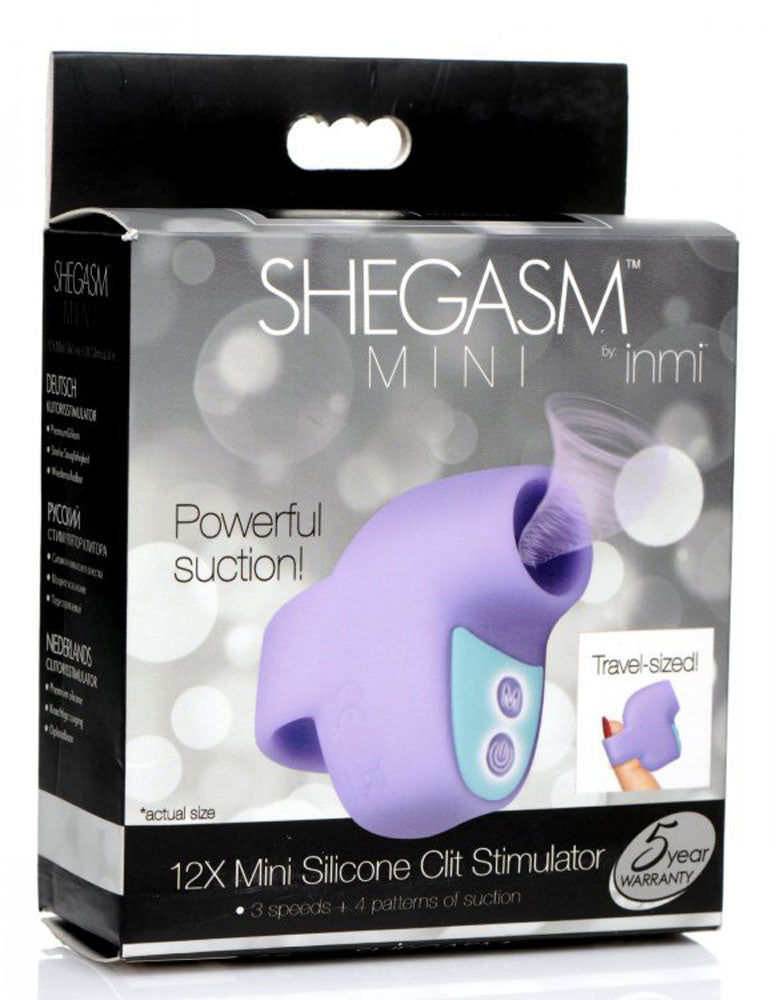 Shegasm Mini 12x Mini Silicone Clit Stimulator - Purple XR Brands inmi