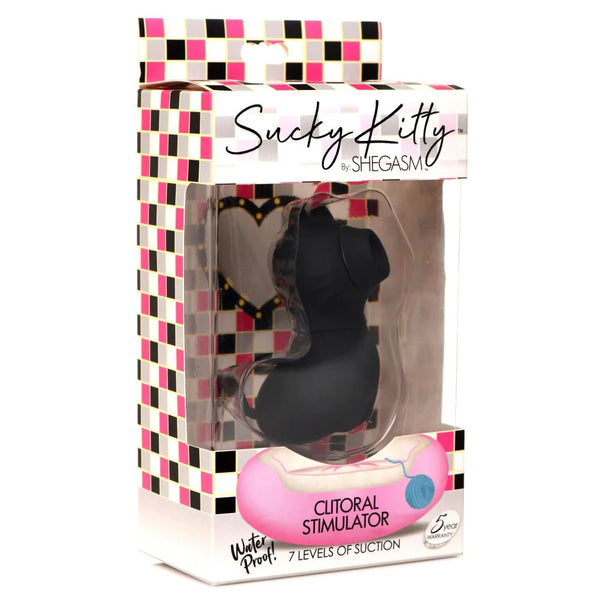 Sucky Kitty 7x Clitoral Stimulator - Black XR Brands inmi