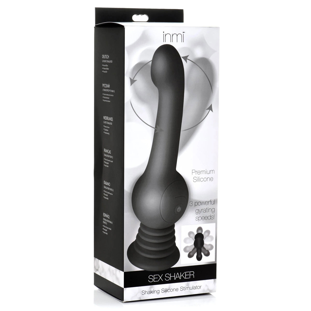 Sex Shaker Shaking Silicone Stimulator - Black XR Brands inmi