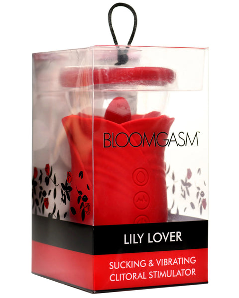 Lily Lover Sucking and Vibrating Clitoral  Stimulator- Red XR Brands inmi