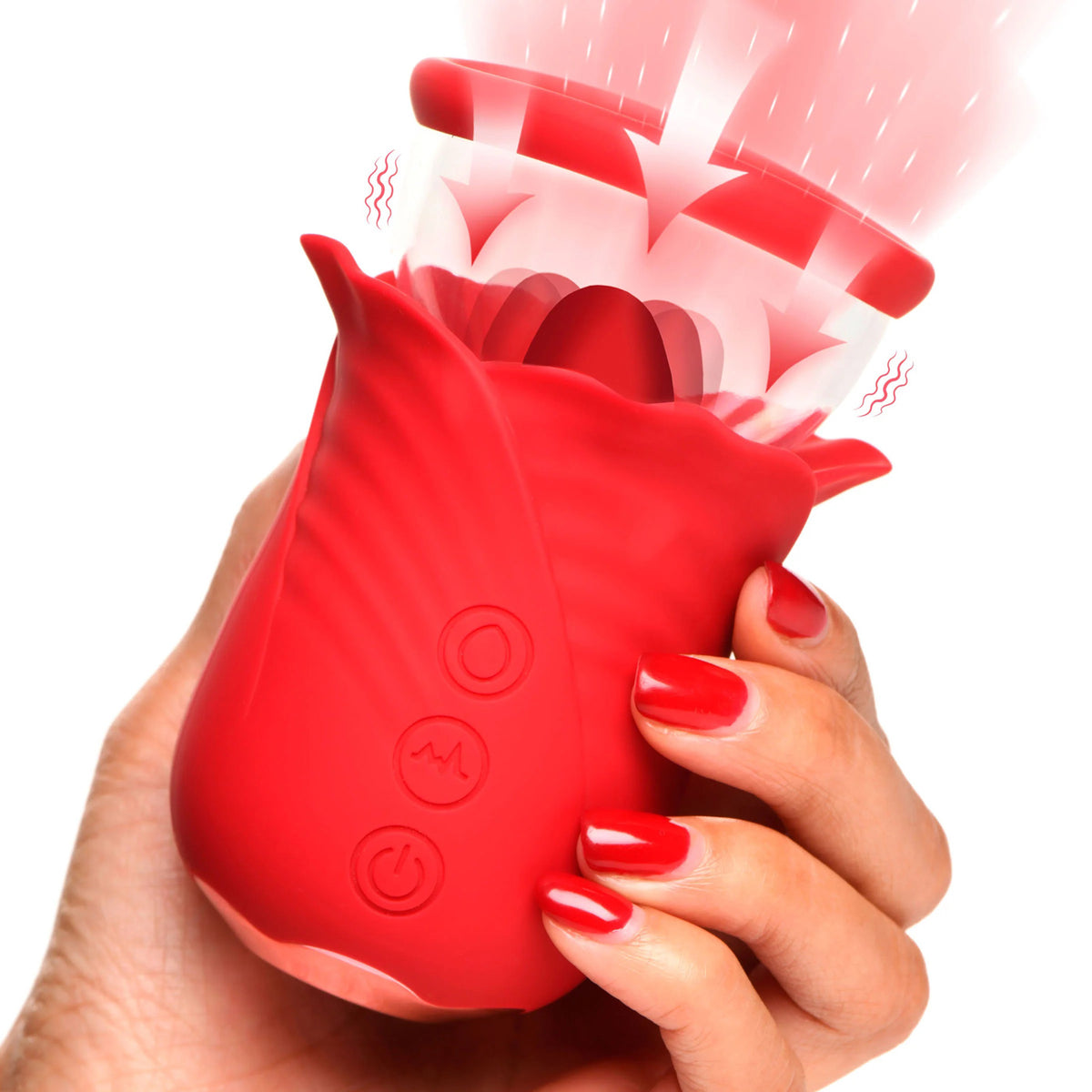 Lily Lover Sucking and Vibrating Clitoral  Stimulator- Red XR Brands inmi