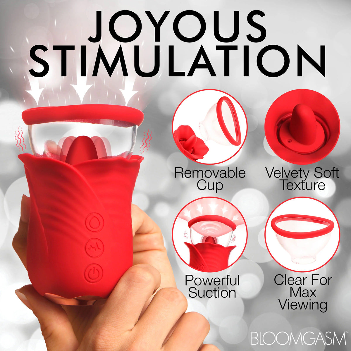 Lily Lover Sucking and Vibrating Clitoral  Stimulator- Red XR Brands inmi