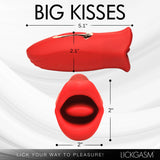 Lickgasm Kiss and Tell Mini Kissing and Vibrating  Clitoral Stimulator - Red XR Brands Shegasm