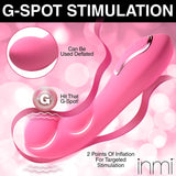 Extreme-G Inflating G-Spot Silicone Vibrator -  Pink XR Brands inmi