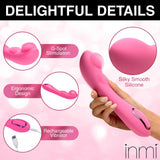 Extreme-G Inflating G-Spot Silicone Vibrator -  Pink XR Brands inmi