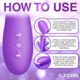 Tri-Flick Flicking Silicone Rabbit Vibrator -  Purple XR Brands inmi