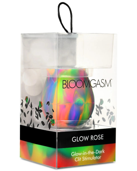 Glow Rose Glow-in-the-Dark Rose Clit Stimulator - Rainbow XR Brands inmi