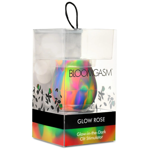 Glow Rose Glow-in-the-Dark Rose Clit Stimulator - Rainbow XR Brands inmi