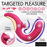 Tease and Please Thrusting and Licking Vibrator -  Fuchsia XR Brands Shegasm