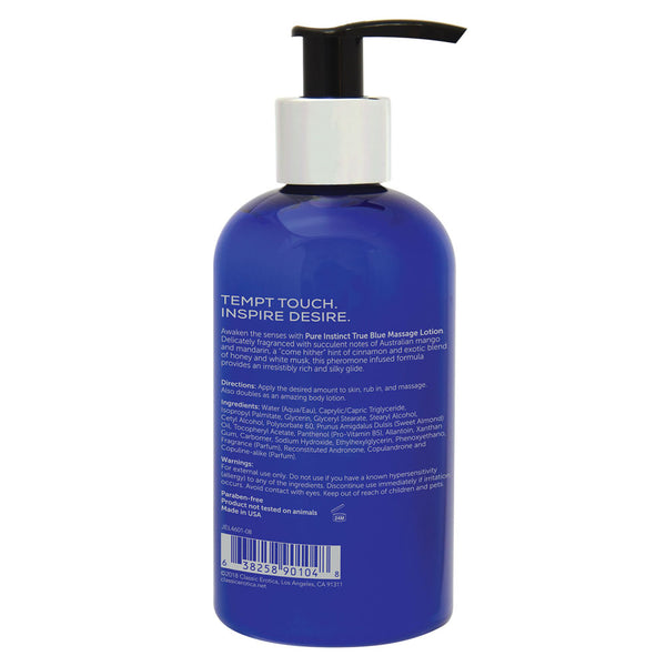 Pure Instinct Pheromone Massage Lotion True Blue 236 ml | 8 Fl Oz Classic Brands