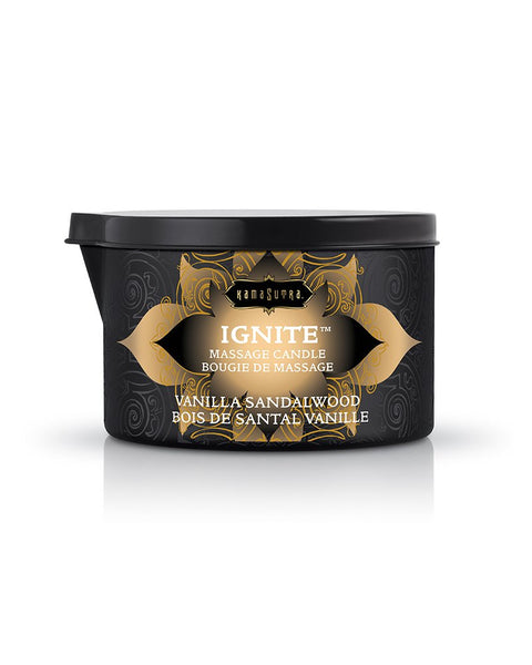 Ignite Vanilla Sandalwood Massage Candle - 6 Oz. Kama Sutra