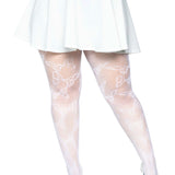 Butterfly Net Tights - 1x/2x - White Leg Avenue