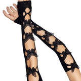 Butterfly Cut Out Arm Warmers - One Size - Black Leg Avenue