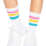 Pride Crew Socks - One Size - Pansexual Leg Avenue