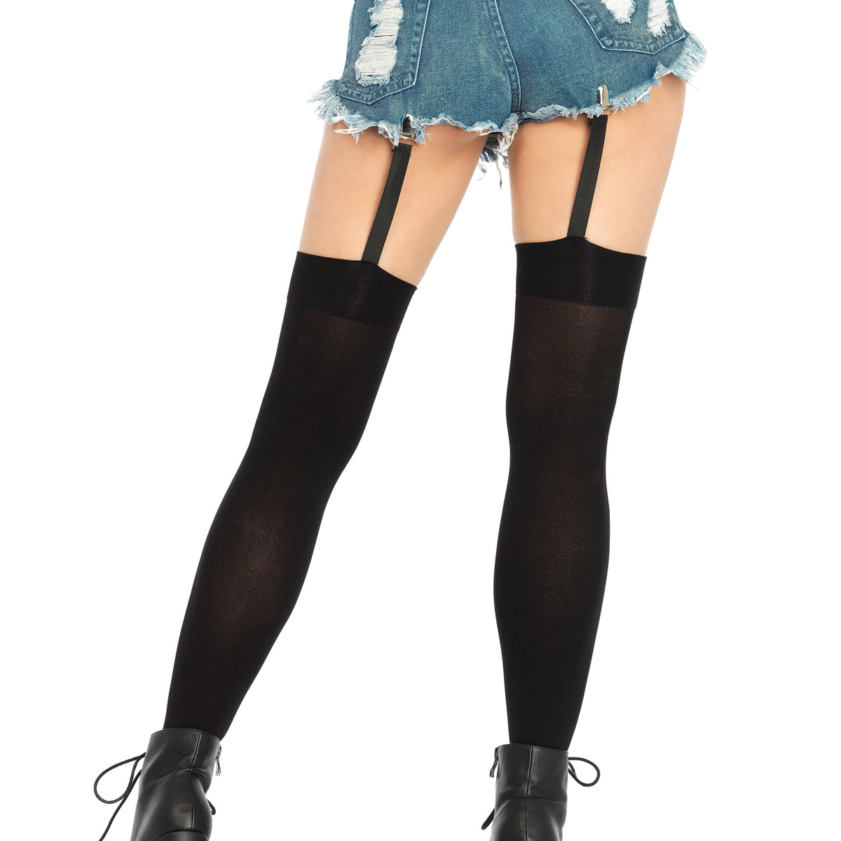 Attached Clip Garter Thigh Highs - One Size Leg Avenue