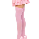 Opaque Nylon Thigh Highs - One Size - Pink Leg Avenue