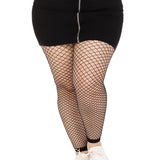 Industrial Net Footless Tights - 1x/2x - Black Leg Avenue