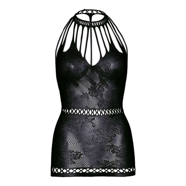 Lasting Love Lace Mini Dress - One Size - Black Leg Avenue